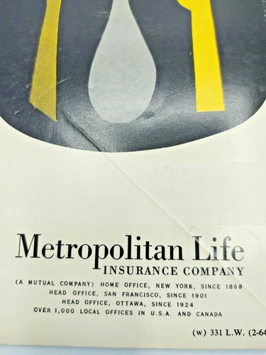 Retro 1964 Cook Book Metropolitan Life Insurance MCM Art Kitchen Decor - Imagen 11 de 12
