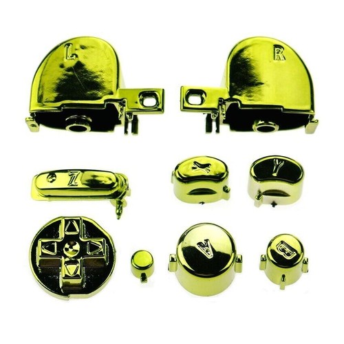 Full Set Chrome Buttons ABXY Z D-Pad L R Trigger For NGC Nintendo Gamecube - Picture 7 of 11