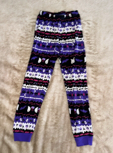 Gymboree 2 pc Pajamas Girls Size 8 Ghost Spooky Halloween Cats Witch Purple Blk - Picture 5 of 15