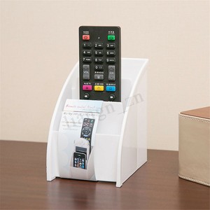 Phone-TV-Remote-Control-Storage-Box-Home-Desk-Organizer-Holder-White-Brown-1