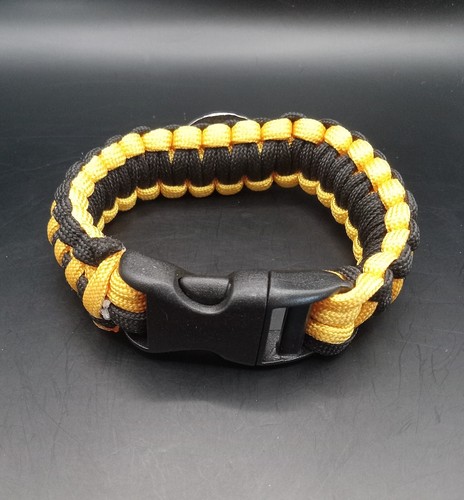 Pittsburgh Pirates Chick-Fil-A Paracord Survival Bracelet Yellow & Black #352 - Picture 3 of 3