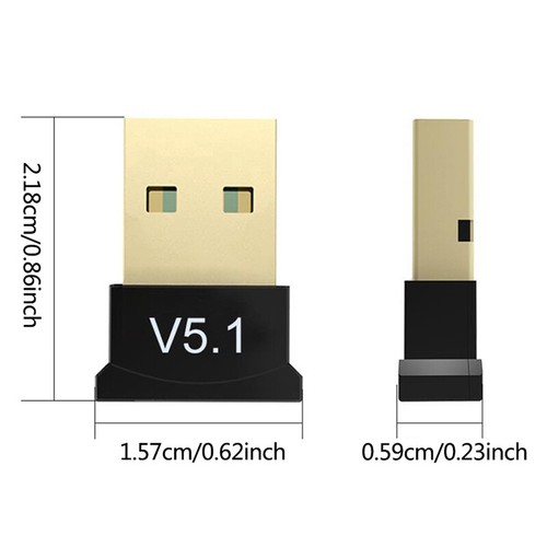USB Bluetooth 5.1 Adapter Bluetooth Transmitter Receiver Adapter for PC Laptop - Imagen 3 de 9
