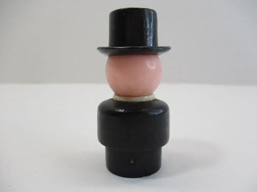 1974 VINTAGE Fisher Price Little People Figure Ringmaster Play Family Circus Tux - Picture 3 of 11