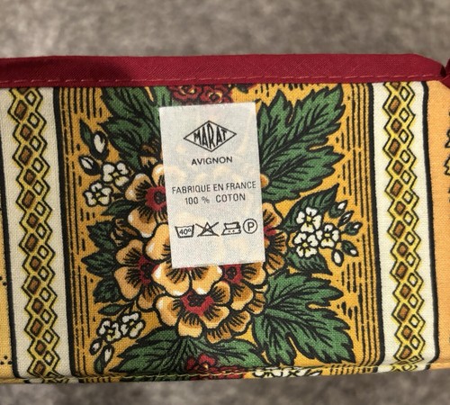 Cestino quadrato francese di Marat, Avignone, Provenza, Francia 100% cotone, 8" - Foto 5 di 10