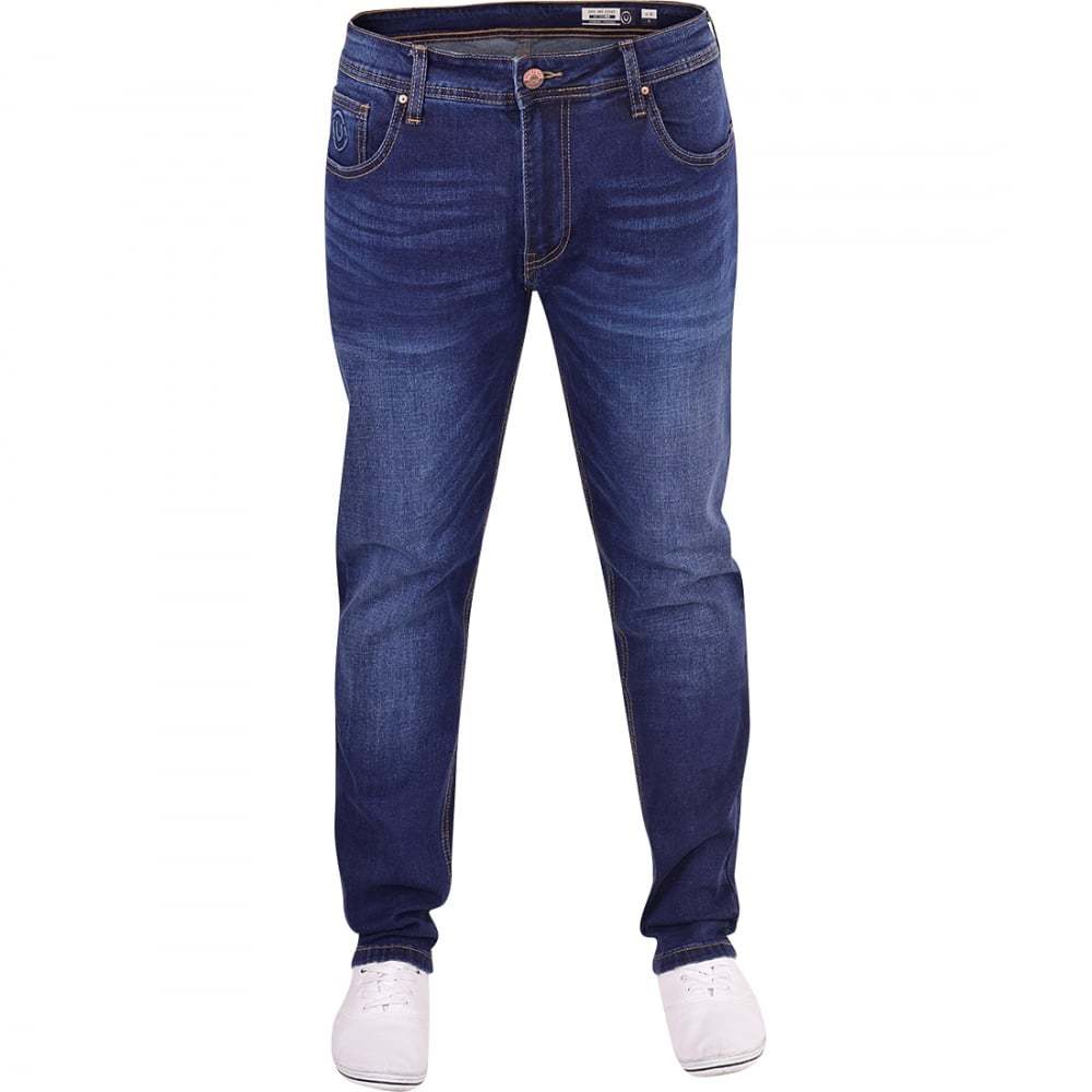 Duck and Cover Men’s Bootcut Flared Wide Bottom Loose Fit Denim Jeans
