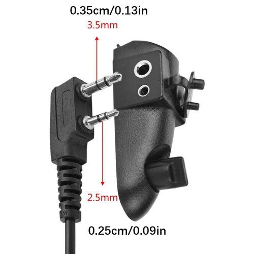 For Baofeng 9700 A58 Motorola 2Pin Audio Walkie Talkie Headset Adapter Connector - Zdjęcie 7 z 10