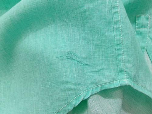 Tommy Bahama Green Linen Shirt Men's XL Caribbean Beach Long Sleeve Full Button - Picture 8 of 8