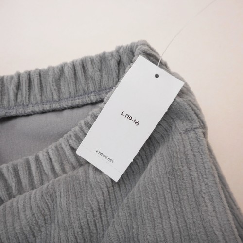 Old Navy Girls Large (10-12) Gray Flare Leg Corduroy Pants NWT Elastic Waist - Picture 6 of 8