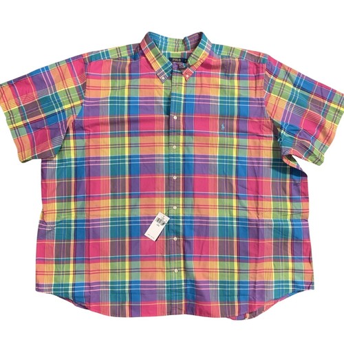 Polo Ralph Lauren Mens 5XB Big Shirt Button Down Short Sleeve 100% Cotton NWT