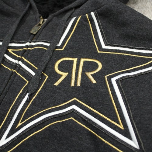 Rockstar Energy Drink Fox Racing Golden Full Zip Hoodie Jacket Men's XLarge - Picture 2 of 9