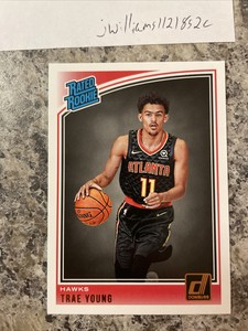 2018-19 Donruss Rated Rookie Trae Young Atlanta Hawks ...