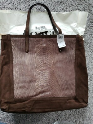 バッグ COACH Suede Leather Trim Tote Archive COACH Suede Leather Trim Tote Archive