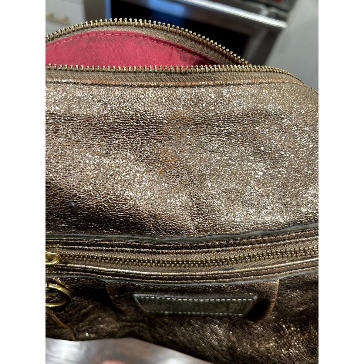 Coach Poppy Metallic Gold Leather Jazzy Hobo Purse (Style Coach Poppy Metallic Gold Leather Jazzy Hobo Purse (Style