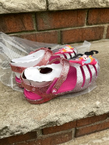 Crocs Kinder Mädchen Kids Classic Isabella Sandalen rosa/Einhorn Glitzer  - Bild 4 von 11