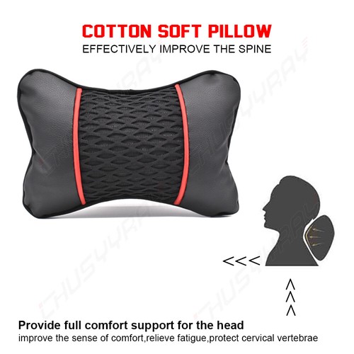 Car Headrest Neck Rest Pillow Cushion For Ford Mustang - Picture 4 of 14