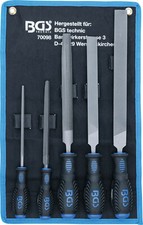 BGS 5x Werkstattfeilen Feilen flach rund halbrund dreikant Feilensatz 15-25 cm