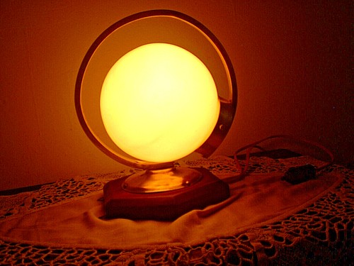 Antigua lámpara de mesa eléctrica Art Deko vintage de los años 30 - Imagen 2 de 10