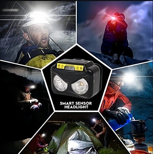 20000 Lumens LED Headlamp USB Rechargeable Hiking Headlight with Motion Sensor - Picture 2 of 9