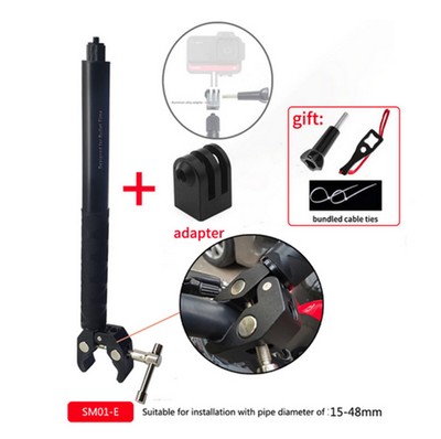 Motorcycle Mount Bracket Selfie Rod Stick Invisible For Insta360 One R X2 X3
