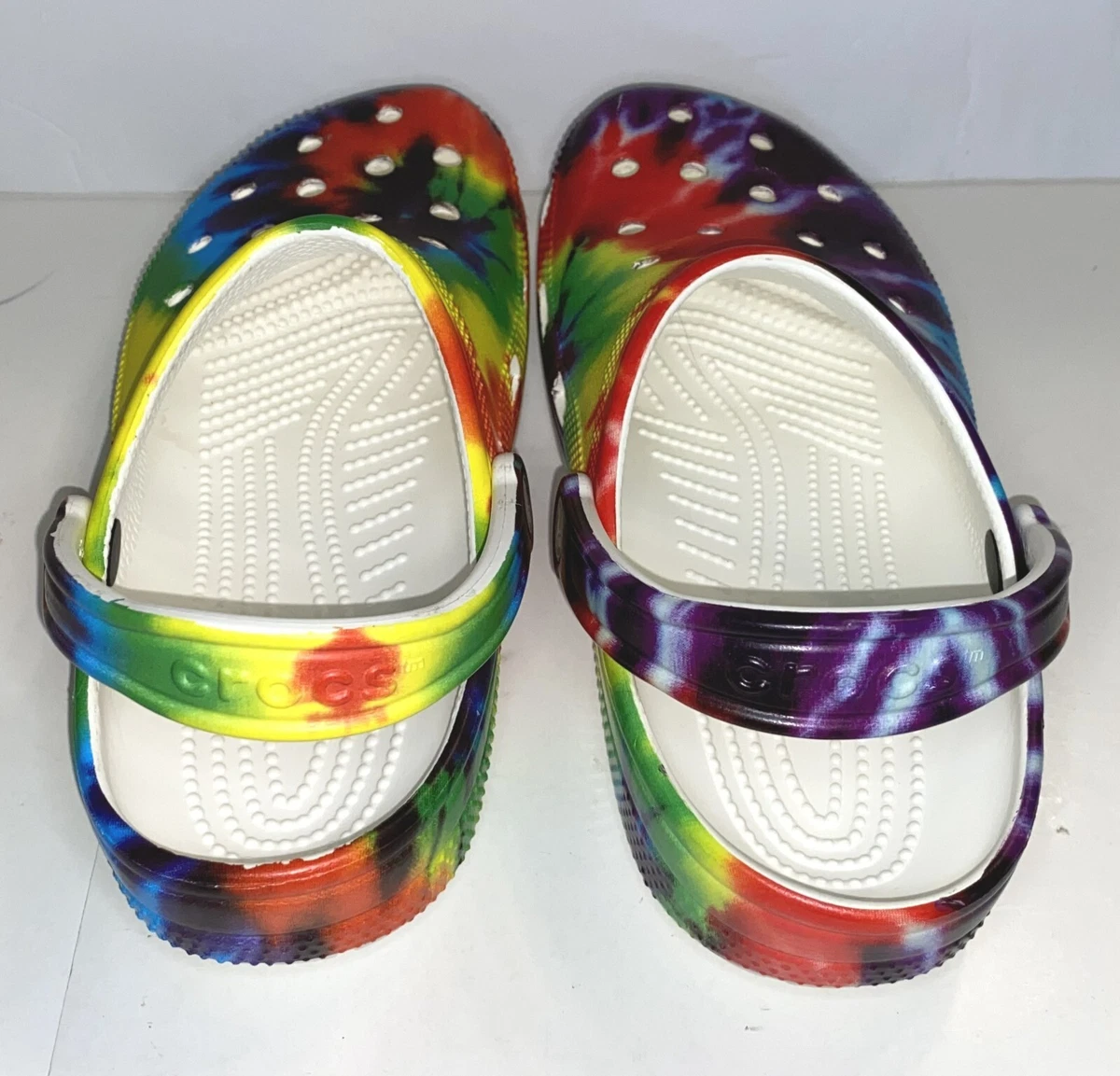 Crocs Classic Tie Dye Graphic Clog Women s 9 Men s 7 Rainbow