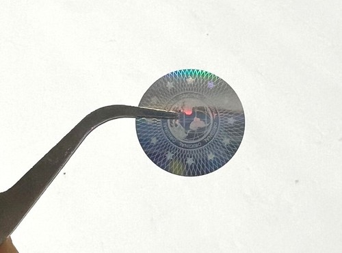 100 ROUND HOLOGRAM SECURITY WARRANTY VOID LABELS STICKERS 0.8"x0.8" or 20mmx20mm - Picture 2 of 4