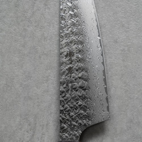 Sakai Takayuki SPG2 Hammered Damascus Wa Kengata Santoku Knife 160mm Rosewood - Picture 4 of 11