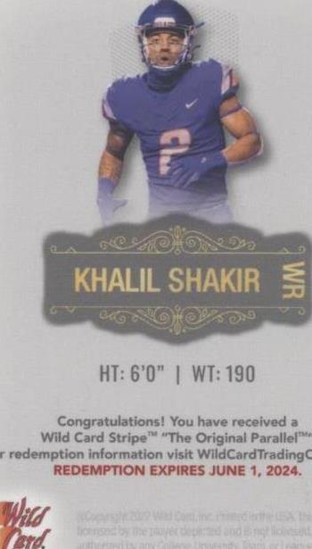 2022 Wild Card MATTE Khalil Shakir #MB-79