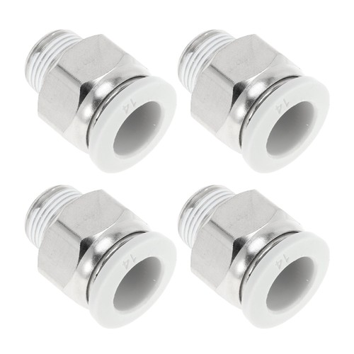 Push to Connect Air Fittings 35/64" Male Thread Air Line Quick Connector Plas... - Picture 1 of 7