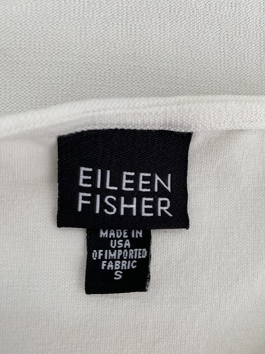 Eileen Fisher Washable Stretch Crepe Tunic Mini Dress SZ S White Sleeveless - Picture 3 of 5