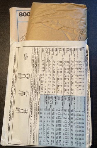 McCALLS 8003 LADIES TWO LENGTH DRAPED PULLOVER DRESS PATTERN Sz 24 Bust 46 Uncut - Picture 3 of 4