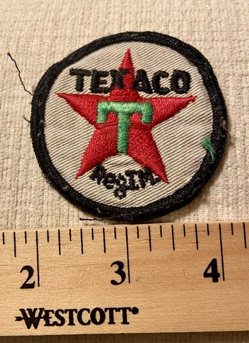 Vintage gestickter Texaco Tankstelle Mitarbeiter Patch Motoröl Werbung - Bild 3 von 3