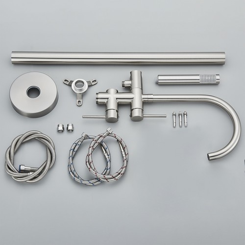 Freistehend Standarmatur für Badewanne Handbrause Wannenarmatur Duschset - Bild 25 von 57