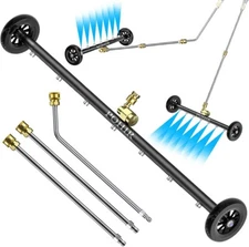 POHIR 24" Undercarriage Pressure Washer Cleaner 4800PSI Under Car Washer Broom