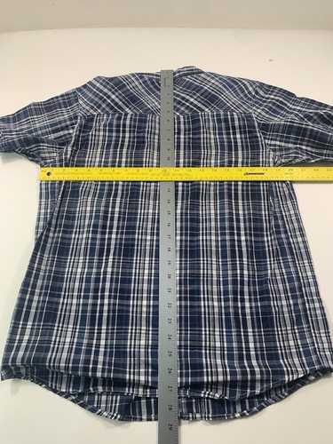 Quiksilver Shirt Boys XL Plaid Short Sleeve Casual Button Up Blue - Picture 11 of 13