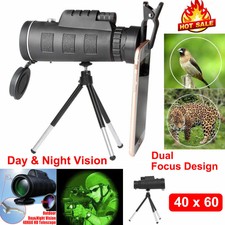 40X60 Zoom Monocular Optical Lens Telescope Tripod Clip For Mobile Phone