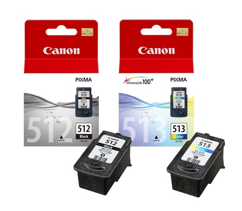 Genuine Canon PG512 & CL513 Black & Color Ink Cartridges, PG-512 & CL-513, LOT - Picture 8 of 10