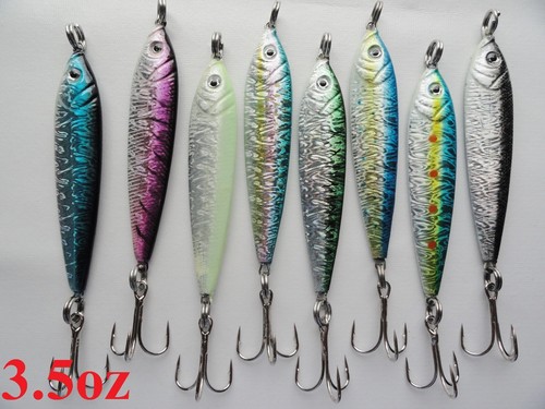 8 colors set mega live bait metal jigs select weight 1.5oz, 2.5oz, 3.5oz, 6.5oz - Picture 6 of 8