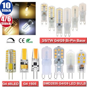 10X G4 3W LED Birne Lampe Leuchtmittel Stiftsockel Dimmbar SMD Halogen Glühlampe