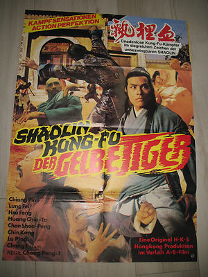 SHAOLIN KUNG FU DER GELBE TIGER KINOPLAKAT A1 Carter Wong Hsu Feng Chang Yi