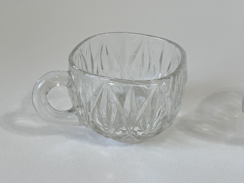 Vintage Hazel Atlas Williamsport Set of 2 Clear Punch Cups - Picture 5 of 6