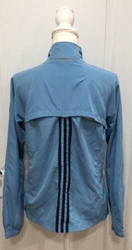 Adidas Women’s M Activewear Jacket Windbreaker Blue Full Zip Lightweight Vented - Picture 2 of 4