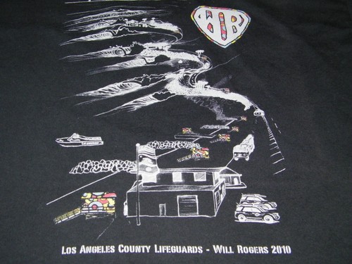 Los Angeles County Lifeguards - Will Rodgers T-Shirt Black Size Large EUC - Picture 4 of 5