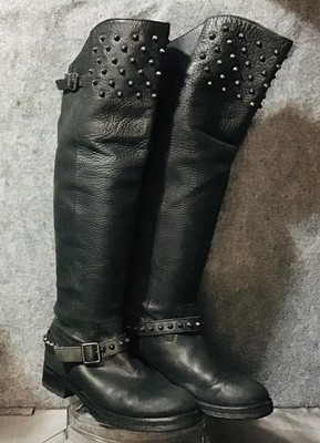 knee high studded boots