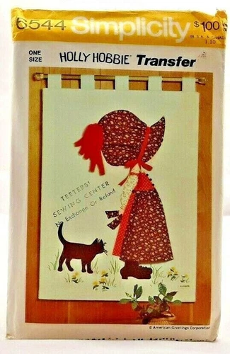 1974 Simplicity Sewing Pattern 6544 Holly Hobbie Wall Hanging 26x35 UNCUT 7591