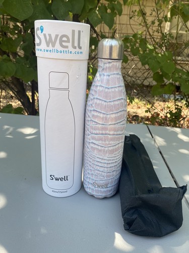 Swell Vakuumisolierte Edelstahl Wasserflasche 25oz Blanc Krokodil