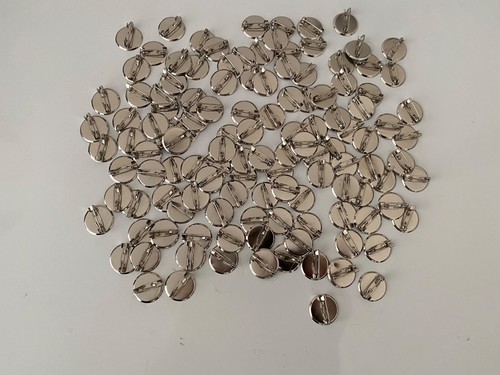 Konvolut 122tlg Kreis Silber Brosche Rückstift Abzeichen Verschluss Bar Fundstücke 1,7cm - Bild 1 von 4