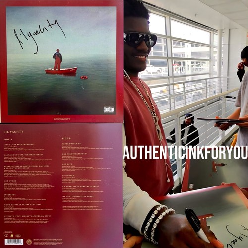 LIL YACHTY SIGNED “LIL BOAT” VINYL W/ EXACT VIDEO PROOF ALBUM MINNESOTA RAP - Picture 1 of 5