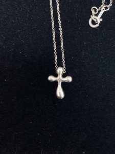 elsa peretti tiffany sterling pendant necklace cross silver box