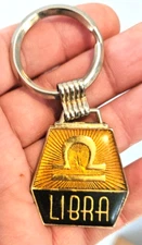 LIBRA Metal Keychain Intelligent deliberate balanced gracious Sept 23-Oct 22