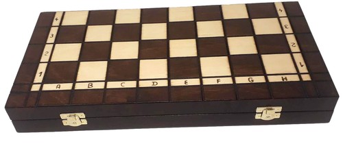 Schach, Schachspiel + Dame + Backgammon aus Holz Schachbrett 40 x 40 cm - Bild 5 von 7